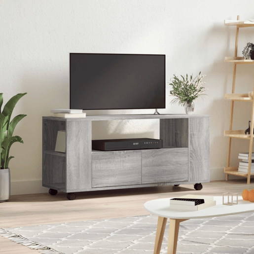 Móvel de TV - Modulo de TV - Armário de TV 102x34,5x43 cm derivados de madeira cinzento sonoma