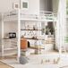Cama alta para niños 204x134 Cama alta para niños 204x134 Blanco