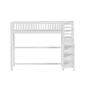 Cama mezzanine em madeira 90x200cm - com roupeiro - Branco