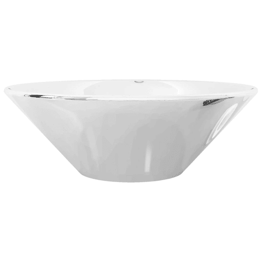 Lavatório - Lavabo - Pia de banheiro 42x14 cm cerâmica prateado