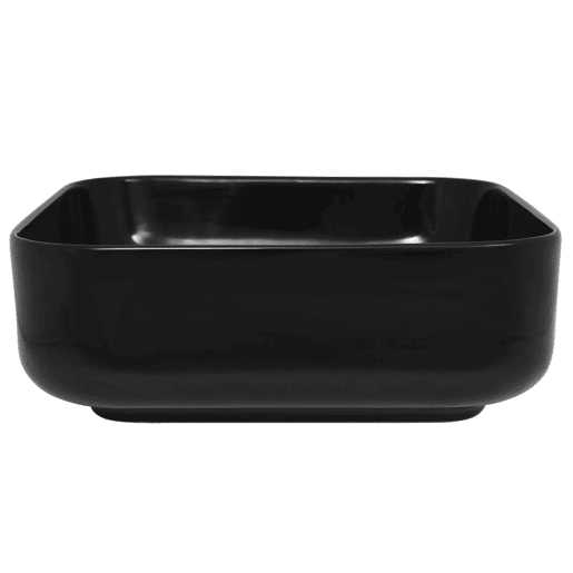 Lavatório - Lavabo - Pia de banheiro de cerâmica 38x38x13,5 cm quadrado preto