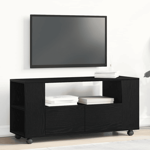 Móvel TV - Modulo de TV - Armário de TV crodas 102x34,5x43cm deriv.madeira carvalho preto