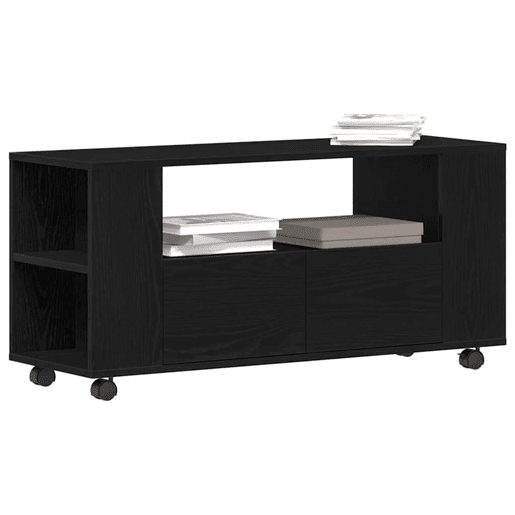 Móvel TV - Modulo de TV - Armário de TV crodas 102x34,5x43cm deriv.madeira carvalho preto