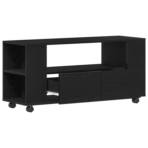 Móvel TV - Modulo de TV - Armário de TV crodas 102x34,5x43cm deriv.madeira carvalho preto