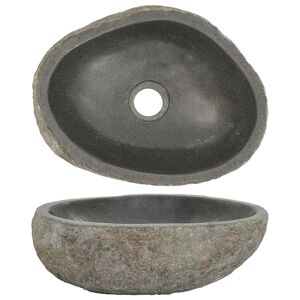 Lavatório - Lavabo - Pia de banheiro de pedra do rio oval (29-38)x(24-31) cm
