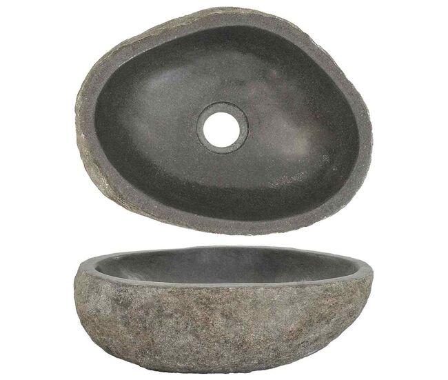 Lavabo - lavamanos ovalado piedra de río (29-38)x(24-31) cm