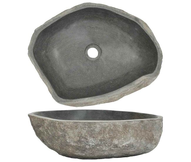 Lavabo - lavamanos ovalado piedra de río (45-53)x(34-41) cm