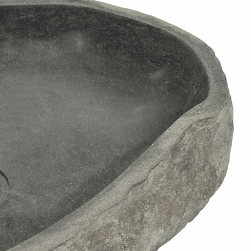 Lavatório - Lavabo - Pia de banheiro de pedra do rio oval (45-53)x(34-41) cm
