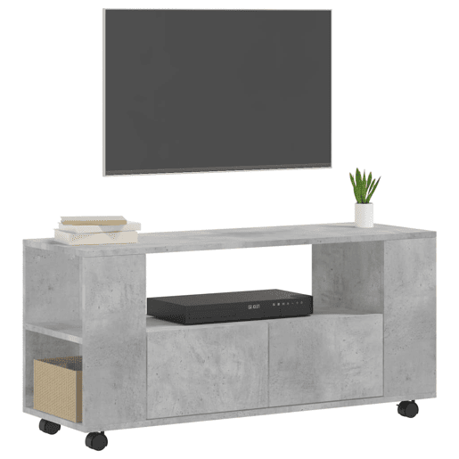 Móvel de TV - Modulo de TV - Armário de TV 102x34,5x43 cm derivados madeira cinzento cimento