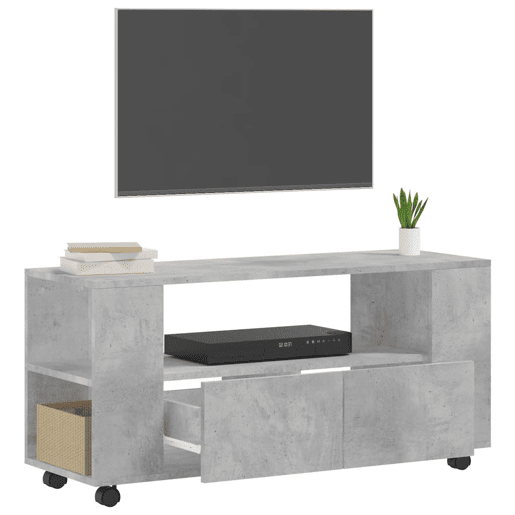 Móvel de TV - Modulo de TV - Armário de TV 102x34,5x43 cm derivados madeira cinzento cimento