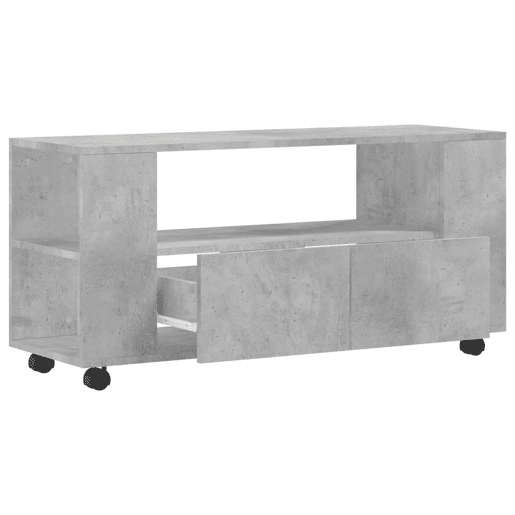 Móvel de TV - Modulo de TV - Armário de TV 102x34,5x43 cm derivados madeira cinzento cimento