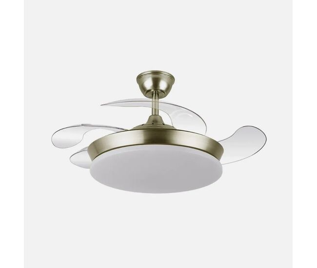 Ventilador de techo metal color cuero serie trindente mini 42cm