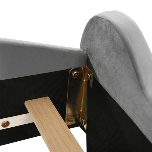 Cama de criança 90 x 200 cm - forma de urso - tecido de veludo - Cinzento