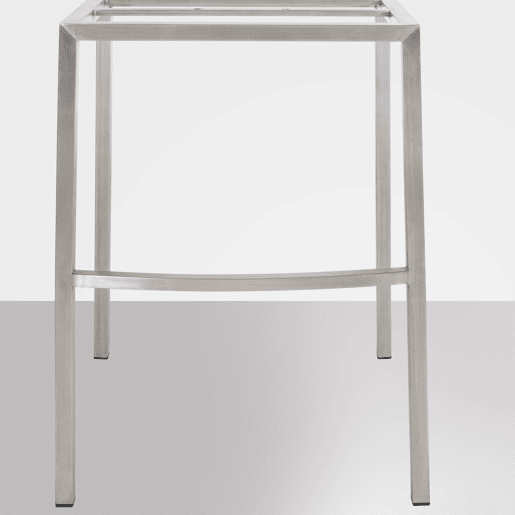 Taburete de bar Damaso de terciopelo con base de cuatro patas Gris 48X64X110 cm