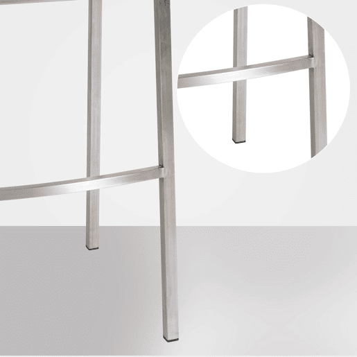 Taburete de bar Damaso de terciopelo con base de cuatro patas Marrón 48X64X110 cm