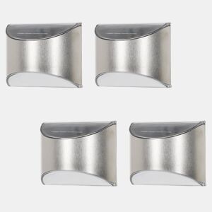 Aktive Conjunto de 4 apliques solares LED de parede 5-10 lúmens em aço inoxidável