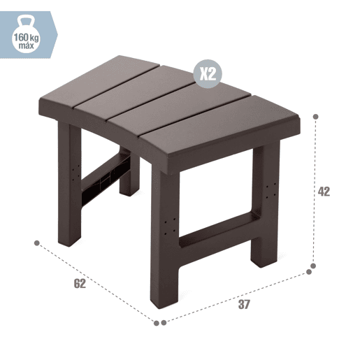 INTEX Pacote de 2 bancos médios para spa circular para 4 pessoas INTEX Pacote de 2 bancos médios para spa circular para 4 pessoas