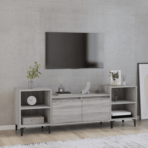 Móvel de TV - Modulo de TV - Armário de TV 160x35x55 cm derivados de madeira cinzento sonoma