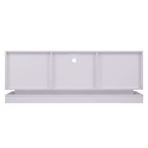Móvel de TV moderno com LED colorido - adequado para TV de 70u201D - 2 portas e 3 prateleiras - Branco