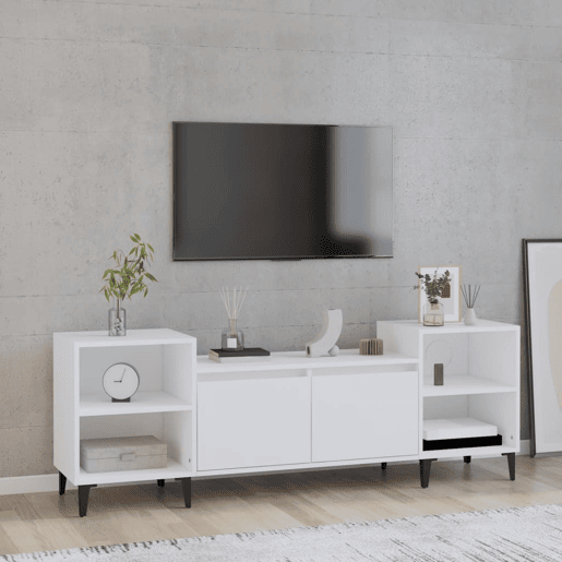 Móvel p TV, Armário de TV 160x35x55 cm derivados de madeira branco