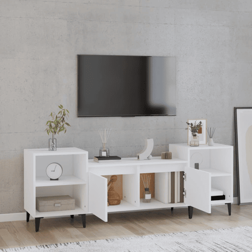 Móvel p TV, Armário de TV 160x35x55 cm derivados de madeira branco