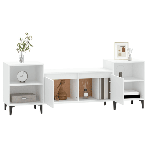 Móvel p TV, Armário de TV 160x35x55 cm derivados de madeira branco