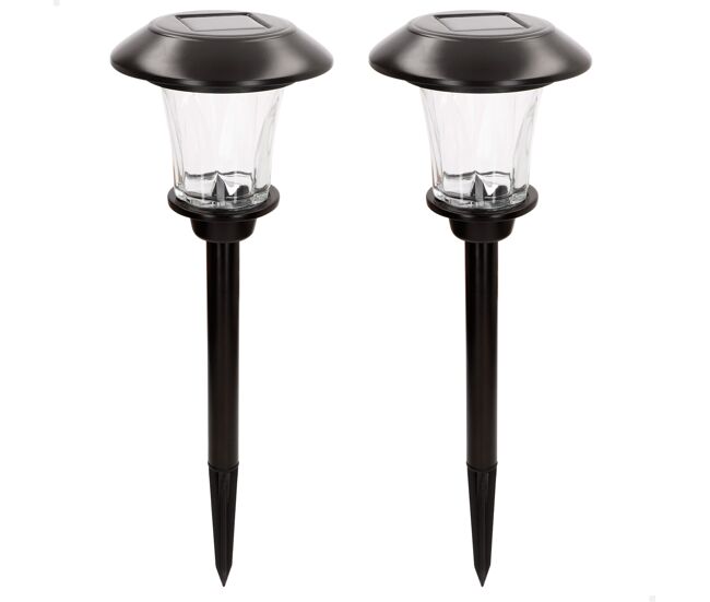 Aktive set de 2 balizas solares led 6 lúmenes con estaca