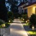 Aktive Set de 4 balizas solares LED 6 lúmenes con estaca Aktive Set de 4 balizas solares LED 6 lúmenes con estaca Negro