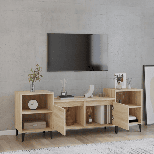 Móvel de TV - Modulo de TV - Armário de TV 160x35x55 cm derivados de madeira carvalho sonoma
