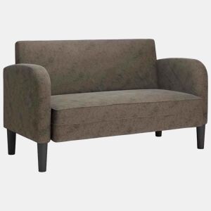 Sofá-luvas - Sofá fixo 110 cm couro artificial cinzento-escuro
