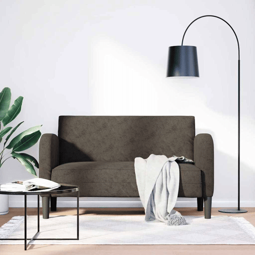 Sofá-luvas - Sofá fixo 110 cm couro artificial cinzento-escuro