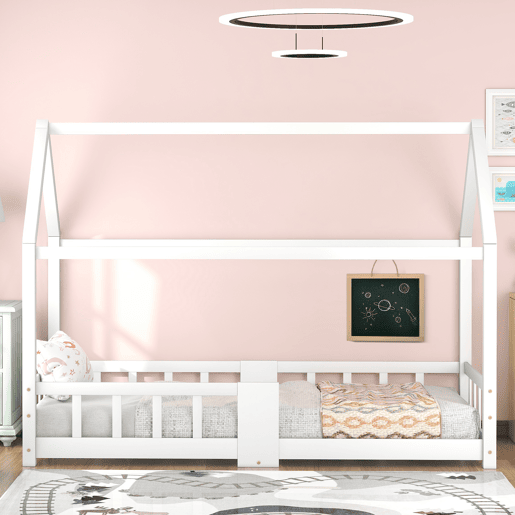 Cabine-cama 90x200 cm em madeira maciça - com ardósia - Branco