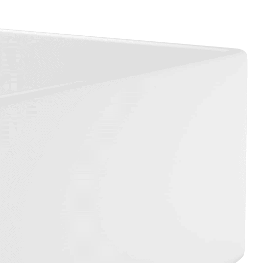 Lavatório - Lavabo - Pia de banheiro WC c extravasamento cerâmica branco mate