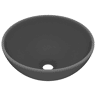 Lavatório - Lavabo - Pia de banheiro WC luxuoso redondo 32,5x14cm cerâmica cinzento mate
