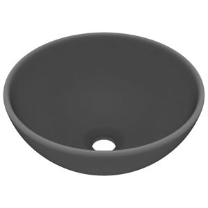 Lavatório - Lavabo - Pia de banheiro WC luxuoso redondo 32,5x14cm cerâmica cinzento mate