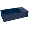 Lavatório - Lavabo - Pia de banheiro WC c extravasamento cerâmica azul-escuro