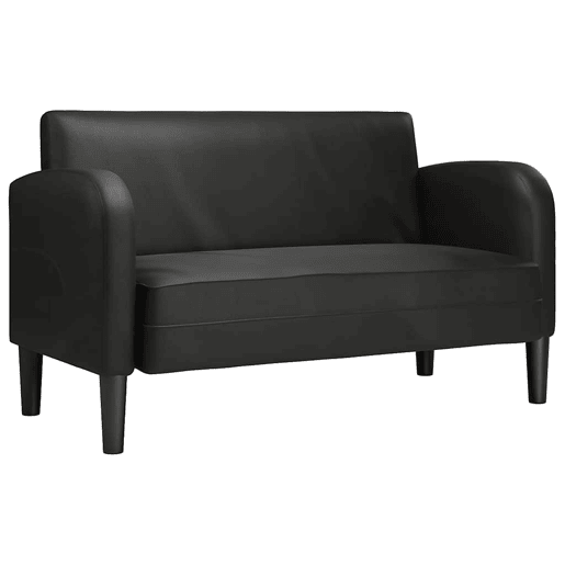 Sofá-luvas - Sofá fixo 110 cm couro artificial preto Sofá-luvas - Sofá fixo 110 cm couro artificial preto