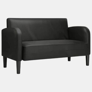 Sofá-luvas - Sofá fixo 110 cm couro artificial preto