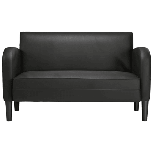 Sofá-luvas - Sofá fixo 110 cm couro artificial preto Sofá-luvas - Sofá fixo 110 cm couro artificial preto