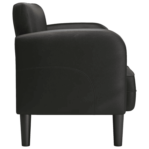 Sofá-luvas - Sofá fixo 110 cm couro artificial preto Sofá-luvas - Sofá fixo 110 cm couro artificial preto