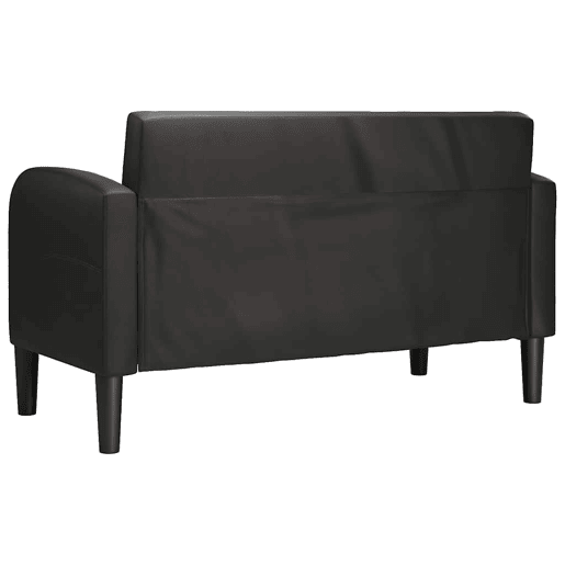 Sofá-luvas - Sofá fixo 110 cm couro artificial preto Sofá-luvas - Sofá fixo 110 cm couro artificial preto
