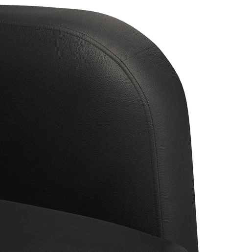 Sofá-luvas - Sofá fixo 110 cm couro artificial preto Sofá-luvas - Sofá fixo 110 cm couro artificial preto
