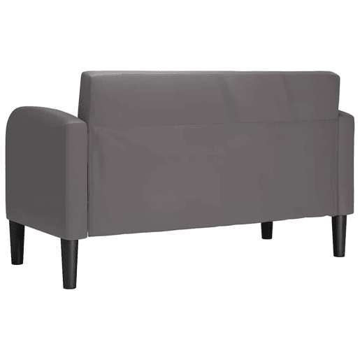 Sofá-luvas - Sofá fixo 110 cm couro artificial cinzento Sofá-luvas - Sofá fixo 110 cm couro artificial cinzento
