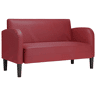 Sofá-luvas - Sofá fixo 110 cm couro artificial vermelho tinto