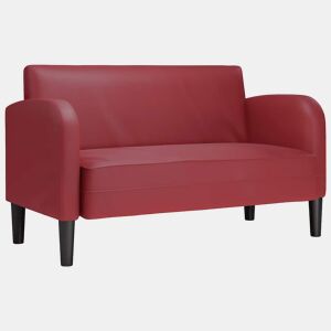 Sofá-luvas - Sofá fixo 110 cm couro artificial vermelho tinto