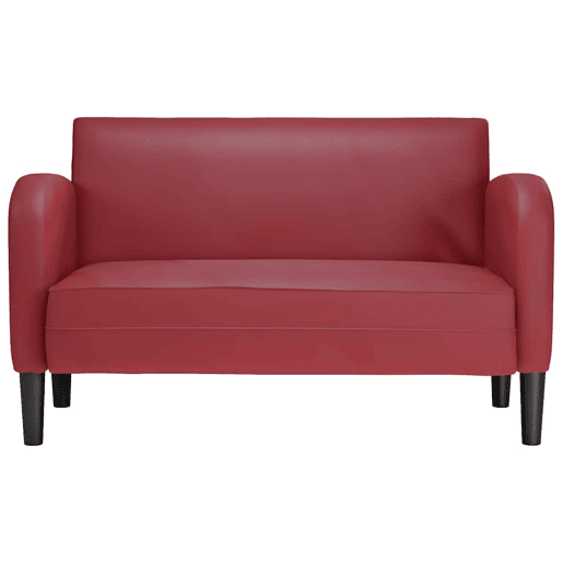 Sofá-luvas - Sofá fixo 110 cm couro artificial vermelho tinto Sofá-luvas - Sofá fixo 110 cm couro artificial vermelho tinto