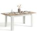 Mesa de comedor extensible Danna 123x75 Mesa de comedor extensible Danna 123x75 Blanco/ Madera
