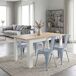 Mesa de comedor extensible Danna 123x75 Mesa de comedor extensible Danna 123x75 Blanco/ Madera