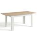 Mesa de comedor extensible Danna 123x75 Mesa de comedor extensible Danna 123x75 Blanco/ Madera