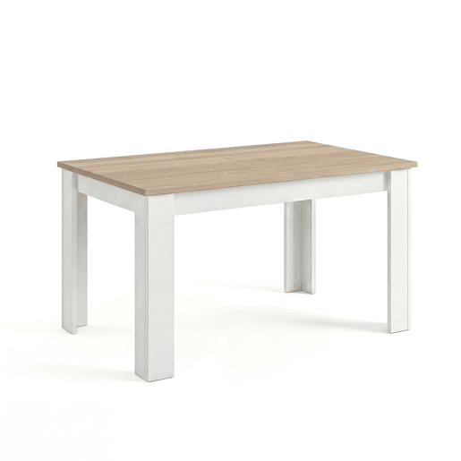 Mesa de comedor extensible Danna Artik White (Branco mate) - Carvalho canadiano 123 x 78 x 75 cm